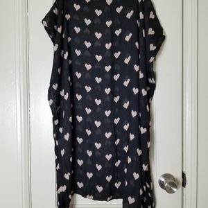 BP. black tan heart large infinity scarf